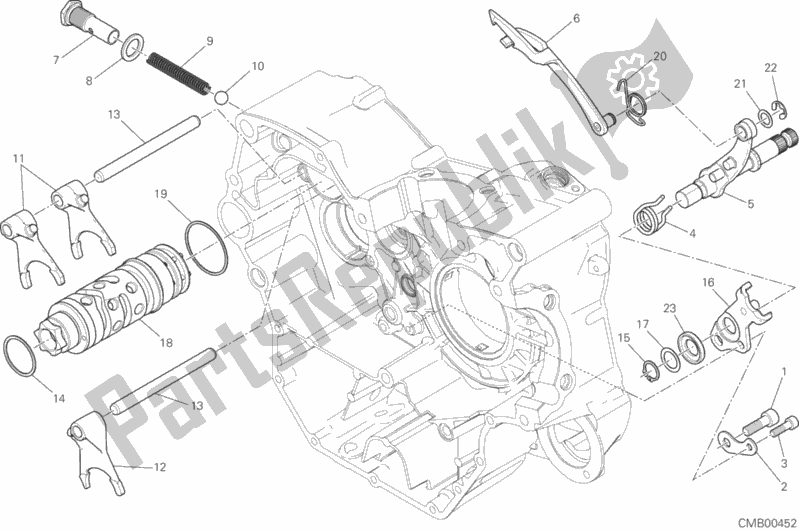 Tutte le parti per il Camma Forcella - Cambio del Ducati Scrambler Urban Enduro Thailand USA 803 2016